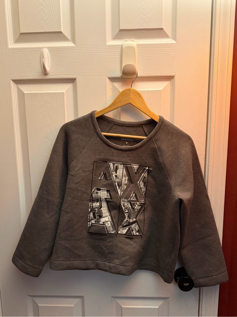 Armani Exchange Gray Logo Sweatshirt